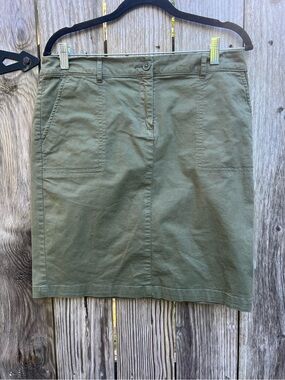 KENAR Army Green Skirt Women’s 8
